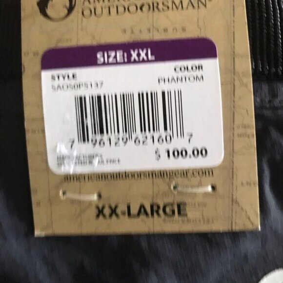 NWT The American Outdoorsman Men Convertible Hiking Pant XXL Navy Sun Protection - Picture 12 of 13